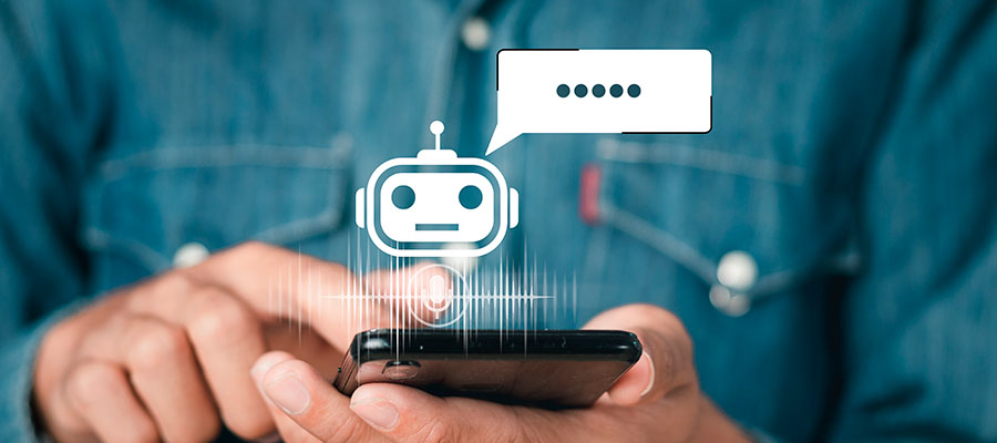 Assistant vocal par IA sur smartphone