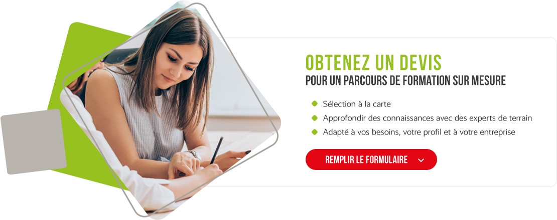 Obtenez un devis pour un parcours de formation sur mesure